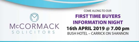 First Time Buyers information night with Mc Cormack Solicitors
